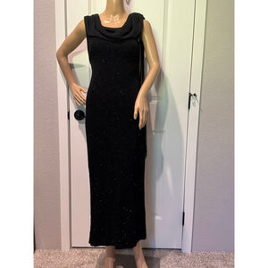 Women's Connected Apparel Black Sparkle Maxi Dress - fits a size 8/Med